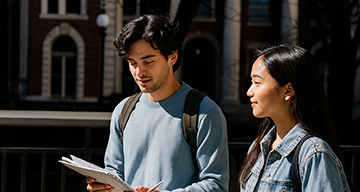 Students learning and discussing